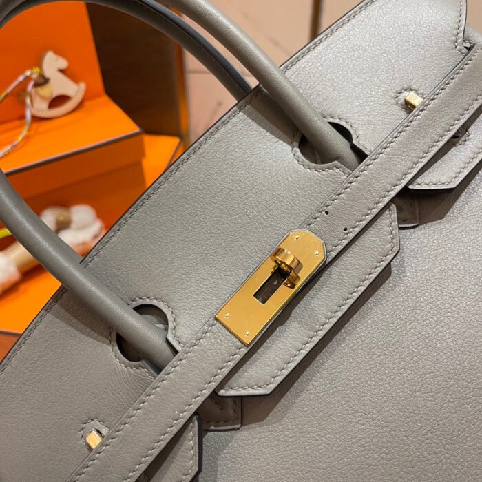 hm birkin 30cm grey swift leather gold hardware