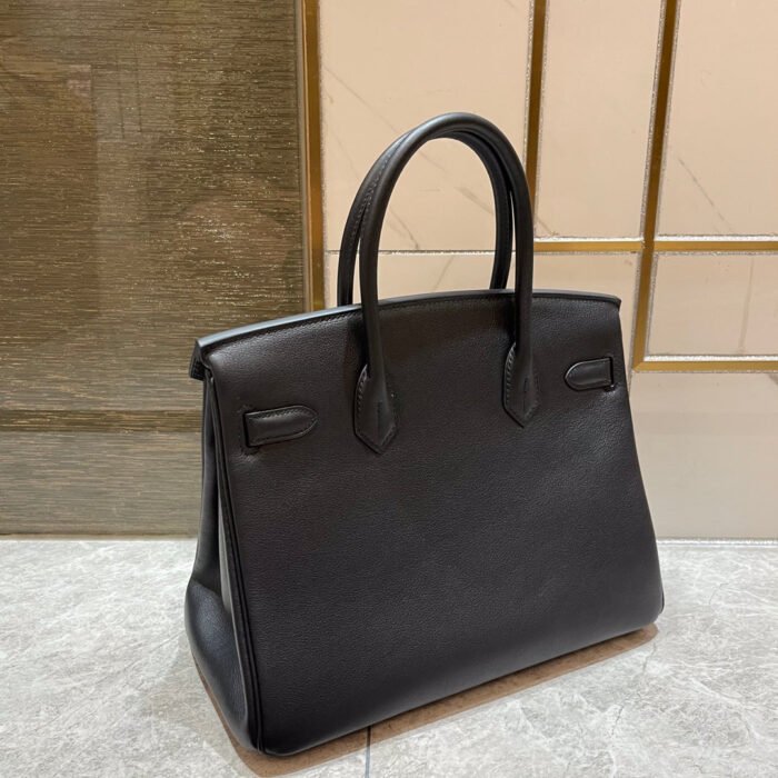 hm birkin 30cm black swift leather gold hardware