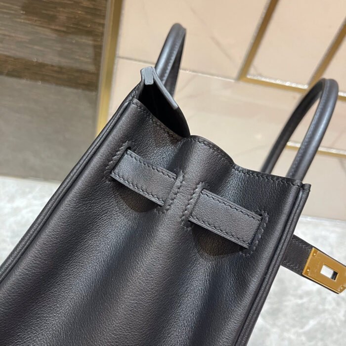 hm birkin 30cm black swift leather gold hardware