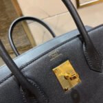 hm birkin 30cm black swift leather gold hardware