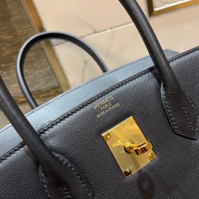 hm birkin 30cm black swift leather gold hardware
