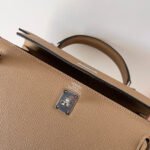 hm kelly 25cm beige epsom leather silver hardware