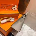 hm kelly 25cm grey epsom leather gold hardware