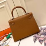 HM KELLY 25CM GOLD EPSOM LEATHER SILVER HARDWARE - 图片 2