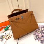 HM KELLY 25CM GOLD EPSOM LEATHER SILVER HARDWARE - 图片 4