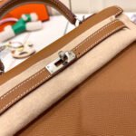 HM KELLY 25CM GOLD EPSOM LEATHER SILVER HARDWARE - 图片 5
