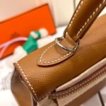 HM KELLY 25CM GOLD EPSOM LEATHER SILVER HARDWARE - 图片 6