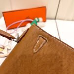 HM KELLY 25CM GOLD EPSOM LEATHER SILVER HARDWARE - 图片 7