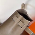 hm kelly 28cm etain epsom leather silver hardware