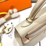 hm kelly 25cm white epsom leather gold hardware