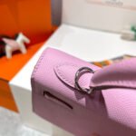 hm kelly 25cm pink epsom leather silver hardware