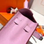 hm kelly 25cm pink epsom leather silver hardware