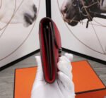hm clutch constance 20.5 red calfskin silver hardware