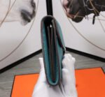 hm clutch constance 20.5 sapphire calfskin silver hardware