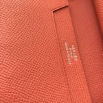 bearn compact wallet 12 in pumpkin orange epsom leather