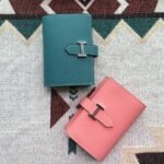bearn compact wallet 12 in blush pink epsom leather