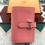 bearn compact wallet 12 in blush pink epsom leather