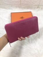 hm silk'in classic wallet 20 burgundy grained calfskin