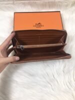 hm silk'in classic wallet 20 russet grained calfskin