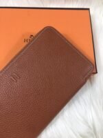 hm silk'in classic wallet 20 russet grained calfskin