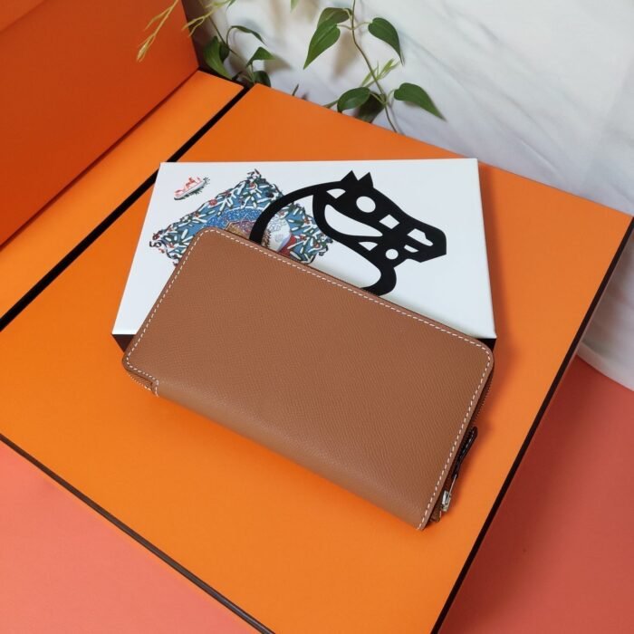 hm zipper wallet 20 tan epsom