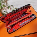 hm zipper wallet 20 black epsom