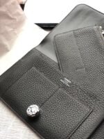 hm dogon wallet 20 dark brown togo shw
