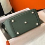 hm lindy 30 bag in dark green calfskin gold hardware
