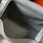 hm lindy 30 bag in nepal blue calfskin gold hardware