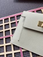 hm kelly pocket 13.5 white epsom ghw