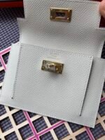 hm kelly pocket 13.5 white epsom ghw