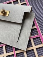 hm kelly pocket 13.5 white epsom ghw