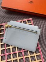 hm kelly pocket 13.5 light grey epsom ghw