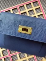 hm kelly pocket 13.5 blue epsom ghw