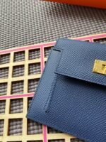 hm kelly pocket 13.5 blue epsom ghw
