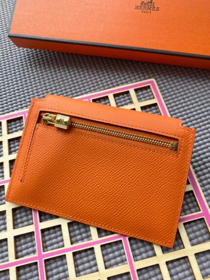 hm kelly pocket 13.5 orange epsom ghw