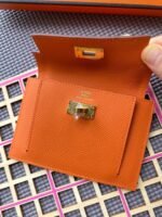 hm kelly pocket 13.5 orange epsom ghw
