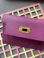 hm kelly pocket 13.5 purple epsom ghw