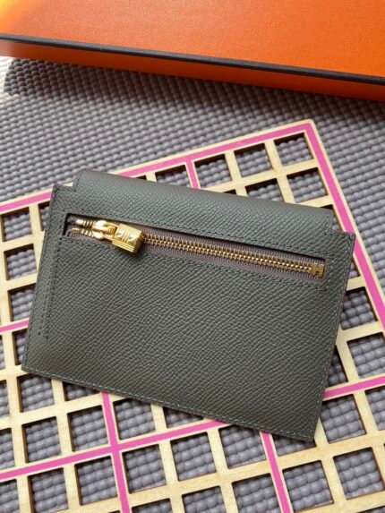 hm kelly pocket 13.5 dark grey epsom ghw