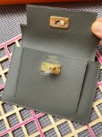 hm kelly pocket 13.5 dark grey epsom ghw