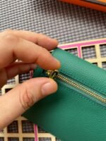 hm kelly pocket 13.5 dark green epsom ghw