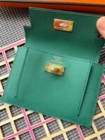 hm kelly pocket 13.5 dark green epsom ghw