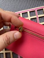 hm kelly pocket 13.5 dark pink epsom ghw