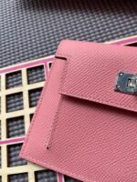 hm kelly pocket 13.5 pink epsom shw