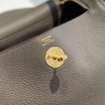 hm lindy 30 bag in sepia brown calfskin gold hardware