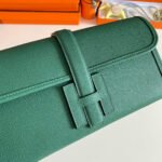 jige elan 29 clutch in forest green calfskin