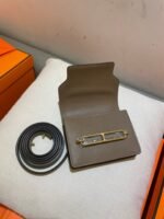 hm roulisslim wallet 12.7 brown calfskin ghw