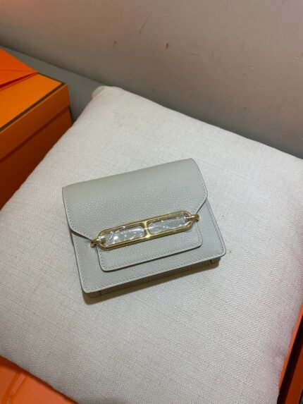 hm roulisslim wallet 12.7 white calfskin ghw