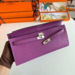 kelly cut 31 in violet purple calfskin with silver hardware