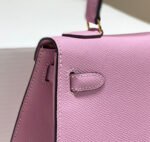 kelly mini 20 bag in baby pink calfskin with gold hardware